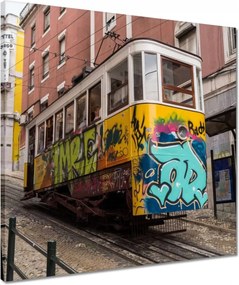 Vászonkép 50x50 Lisszabon villamos