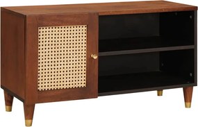vidaXL TV szekrény polcokkal Barna 80 x 31,5 x 46 cm Tömör Mangófát