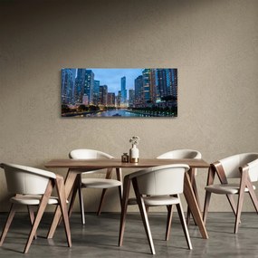 Éjszakai város képe (120x50 cm)