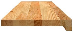 12 db tömör tölgyfa világosbarna lépcsőfokok 90x25x2 cm