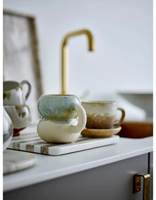 Kék-krémszínű kőedény bögre szett 4 db-os 400 ml Luna – Bloomingville