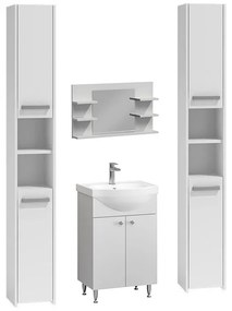 Luna II NEW S30 fürdőszobai szett Ikeany alsószekrénnyel, mosdóval, Haro L5 Tükrös polccal