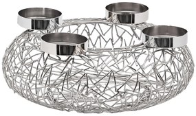 Adventi koszorú Milano Ø 34 cm, ezüst - EDZARD