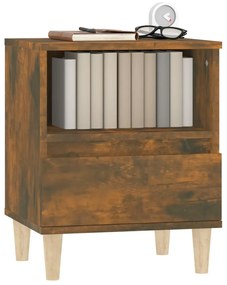 2 db füstös tölgy színű éjjeliszekrény 40x35x50 cm