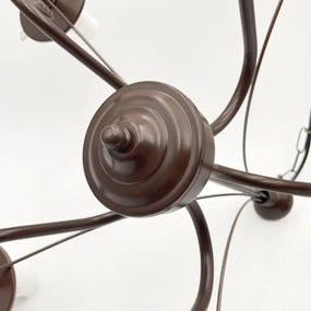 Brilagi - LED Csillár láncon COTTAGE 5xE14/40W/230V barna/fehér