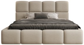 Cloud kárpitozott ágy 180x200 ágyneműtartóval - bézs bársony Castel 15