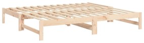 vidaXL tömör fenyőfa kihúzható kanapéágy 2x(75x190) cm
