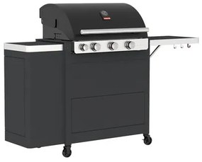 Barbecook BC-GAS-2037 Stella 3221 gázgrill, tárolóval, oldalégővel, gázpalack tárolóval, 174x59x119cm