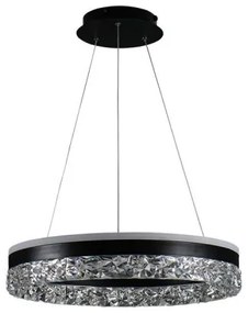 LED dimmelhető csillár zsinóron LED/80W/230V 3000-6500K fekete + távirányítás