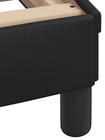 fekete műbőr ágykeret Viana matrac nélkül 180x200 cm