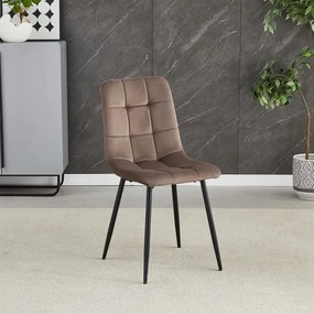Étkezőszék barna, bársony anyag CT-281 BR4
