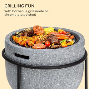 Grail, tűzrakóhely grillel, MGO és acél fedél, szikrafogó