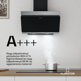 Klarstein Alessia ferde páraelszívó | elszívó és keringtető üzemmód | rozsdamentes acél | 404 m³/h | 60 cm