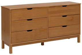 Natúr színű borovi fenyő alacsony komód 150x75 cm Post – Støraa