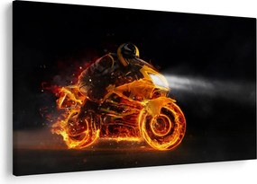 Kép - Motoros lángokkal (90x60 cm)