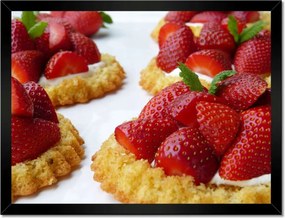 Poszterek keretben 40x30 Eper desszert