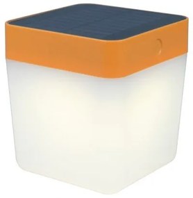 Led lámpatest , kültéri , 1W , napelemes , dimmelhető , meleg fehér , IP44 , narancs , LUTEC , TABLE CUBE