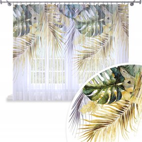 Függöny Kész Fátyol 300X150 Festett Mintás Béka Szalag Függöny 126