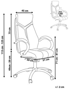 Irodai fotel Leaza (szürke). 1078979