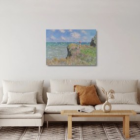 Üveg kép - Claude Monet, Cliff Walk at Pourville, reprodukciók (70x50 cm)