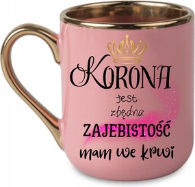 Elegáns Bögre A korona felesleges, véres 330 Rózsaszín