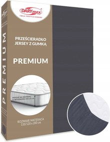 Gumis pamut lepedő 180x200 Jersey Magas Grammsúly antracit