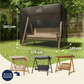 Deuba Hollywood hintára védőhuzat 175x125x160 cm - antracit