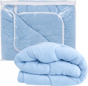 Polár Paplan 200x200cm Kék Meleg Puha Tömör Kivitel