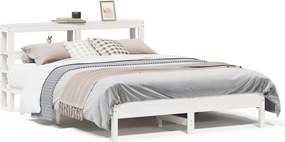 vidaXL fehér tömör fenyőfa ágy matrac nélkül 150 x 200 cm