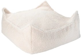 Krémszínű buklé gyerek babzsákfotel Square – Wigiwama