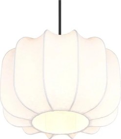 Fehér fém függőlámpa textil búrával ø 25 cm Madleine – Reality