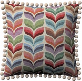 Párnahuzat 45x45 rózsaszín-kék növényi motívum