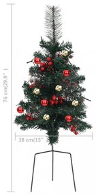 2 db PVC megvilágított ösvény műkarácsonyfa 76 cm