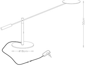 Lucide 19666/09/30 - LED Dimmelhető asztali lámpa ANSELMO LED/9W/230V fekete
