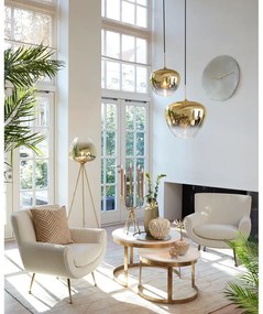 Krémszínű buklé fotel Vinstra – Light &amp; Living