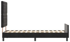 Ágykeret Fekete 80x200 cm Bársony
