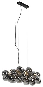 Okos függőlámpa fekete füstüveggel, 8 izzós, Zigbee G9-cel - Uvas