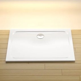 Zuhanytálca négyszögletes Ravak GalaxyPro Chrome 90x100 cm öntött márvány fehér XA04A701010