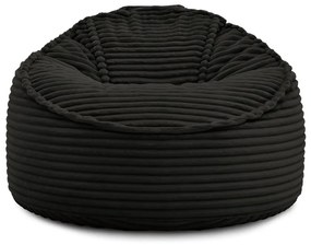 Fekete kordbársony babzsákfotel Socrate – Bobochic Paris