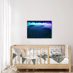 Kép - Hegyek egy számítógépes modellben (70x50 cm)