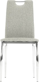 Étkezőszék, bézs melír/króm, OLIVA NEW