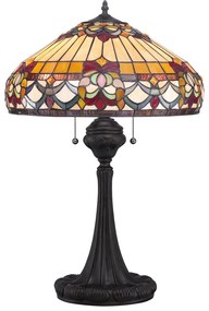 ELSTEAD-QZ-BELLE-FLEUR-TL Többszínű Színű Tiffany Asztali Lámpa 2XE27 60W IP20