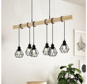 Eglo 44076 - TOWNSHEND kábeles csillár 6xE27/60W/230V