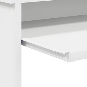 Íróasztal tárolóval Fehér 120.5x44x88.5 cm MDF