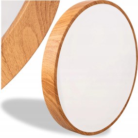 Falra szerelhető Led lámpa 40cm Kerek mennyezeti lámpa Fa 40W 4000K szoba