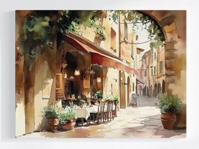 Poszter Város Utca Étterem Kávézó Trattoria 80x60