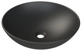 CeraStyle - Top Counter pultra ültethető porcelán mosdó - ZERO - O - MATT ANTRACIT - Ø 46 cm