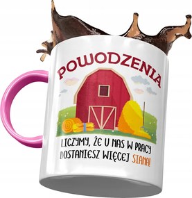 Rózsaszín üdvözlő bögre Munkahelyi üdvözlő bögre fényképes nyomtatással