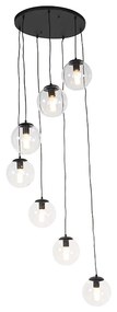 Art Deco lógó lámpa fekete 7-lámpás - Pallon