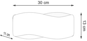Sollux SL.1019 - Fali lámpa TILA 1xG9/40W/230V 30 cm fekete